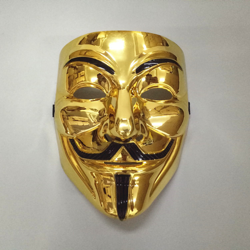 1pc V for Vendetta Mask Anonymous Guy Fawkes Fancy Adult Costume Accessory Party Cosplay Halloween Masks