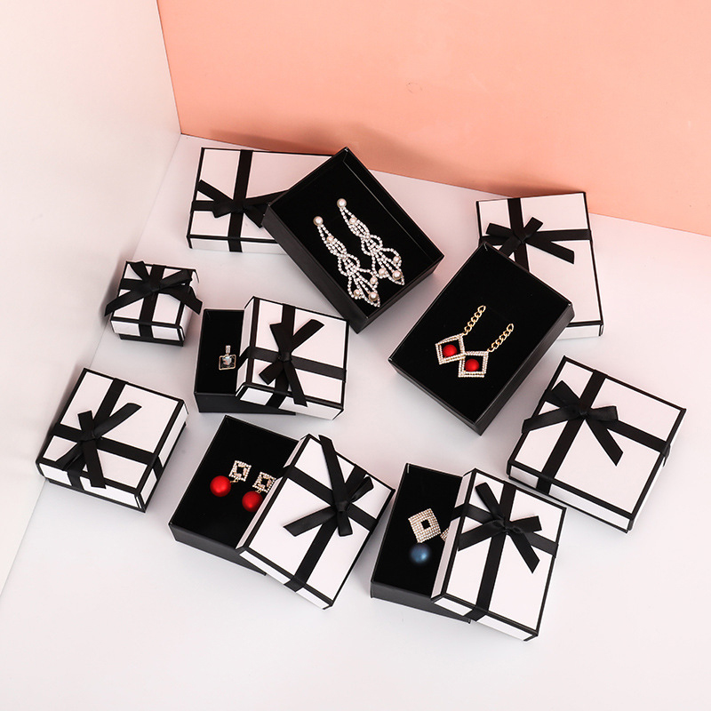 Jewelry Holder Gift Box Earrings Necklace Bracelet Container Jewelry Box Jewelry Packaging Delicate Orange Style Bow Tie