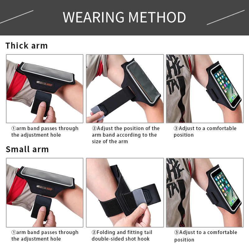 HAISSKY New Running Sports Armbands Bag For iPhone 11 12 Pro Max XR 7 8 Plus On Hand Phone Arm Band Pouch For AirPods Pro