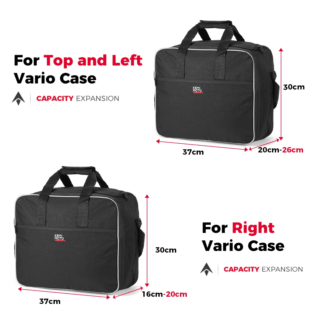 KEMIMOTO Motorcycle Black Lage Side Inner Bag For R1200GS LC Adventure F750GS R1250GS F850GS Vario Case