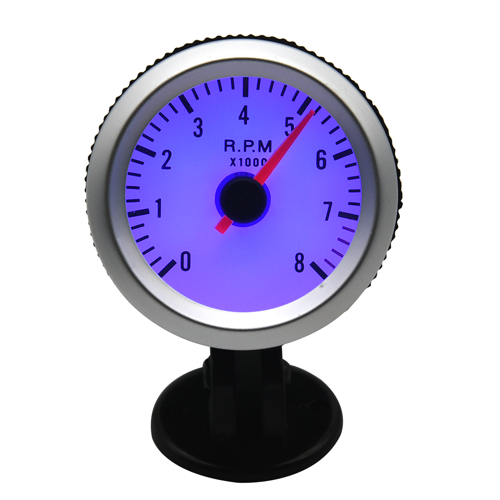 0~8000RPM Car Tachometer Universal 2" 52mm 12V Blue LED Tach Gauge Meter with Sensor for Gasoline car Boat Outboard Tachometer
