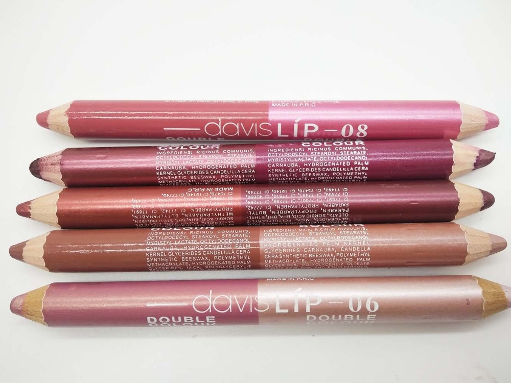 e Pencil HOT Lipliner Double color Nude waterproof Glitter Shimmer Metallic matte Lip Liner beauty lip contour HF