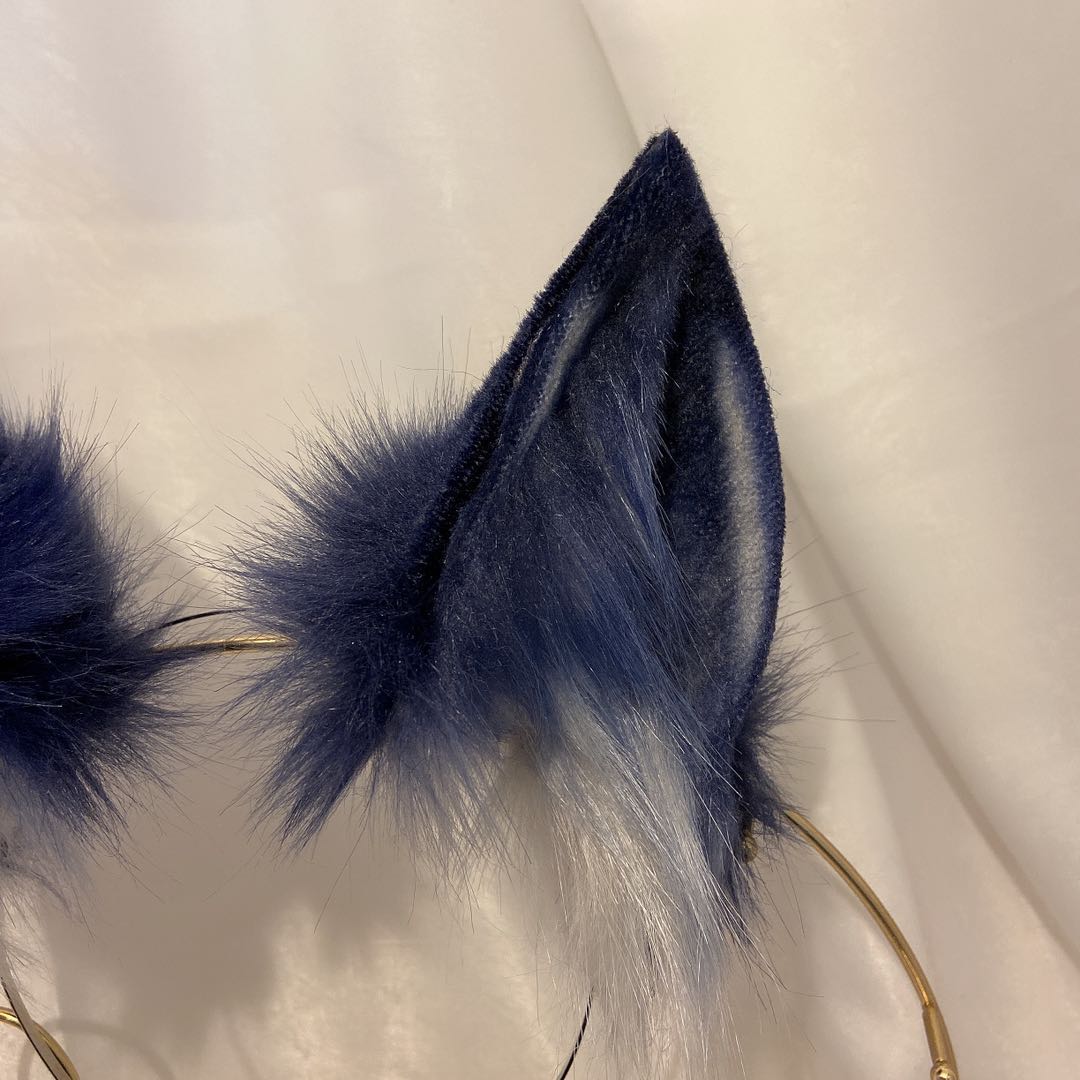 Custom Hand Made Ahri Cosplay Wolf Fox Ears Hair Hoop For KC new Cosplay 2025 Party Game Costume Accessories
