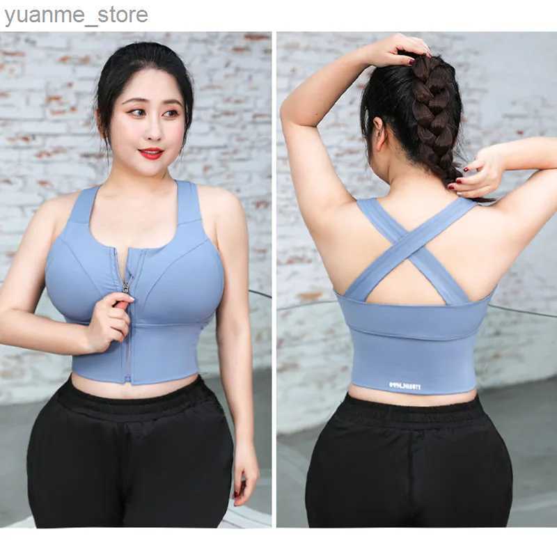 Yoga Outfits Cloud Hide Big Breast Sports Bra High Support S-5XL Underwear for Ladies Women Fitness Yoga Tank Top Plus Size Running Shirt Y240410