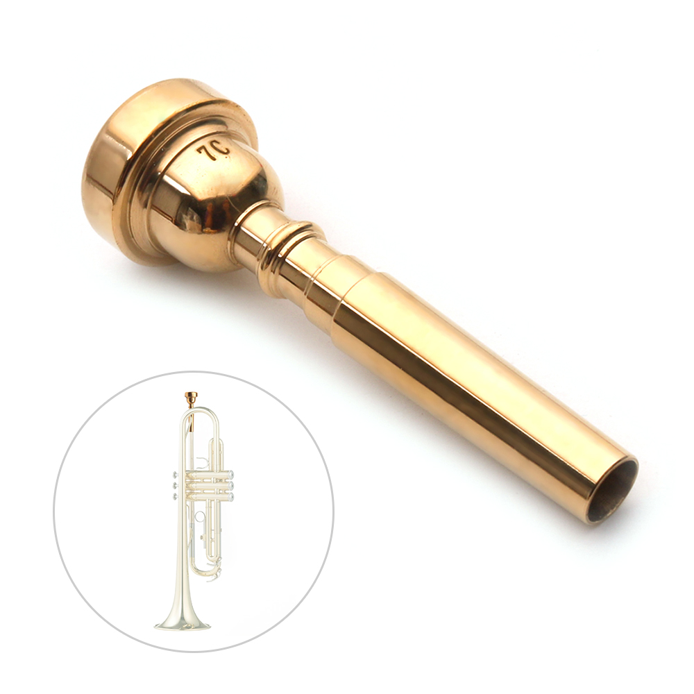 Trumpet Mouthpiece Musical Instrument Accessories Gold Plated 5C / 7C B Trumpet Universal Brass Instrument Parts