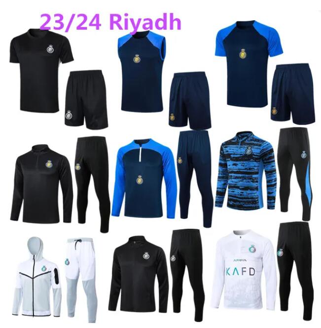 24 25 Al Nassr Fc Soccer Tracksuit Hoodie Ronaldo Fc Training Suit Cr7 Gonzalo Martinez T Al Nasr Vincent Aboubakar Men Kids soccer Jacket survetement