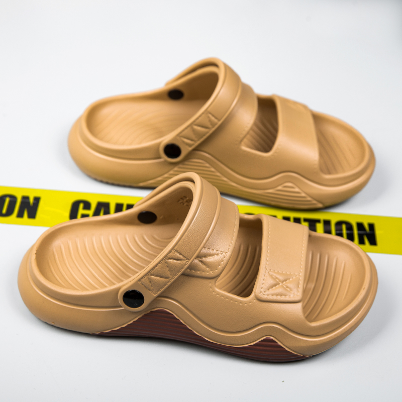 Summer Sandals slippers Mens Flat shoes slippers Grey Yellow Black suede slippers for external wear Beige Fashion Casual Shoes