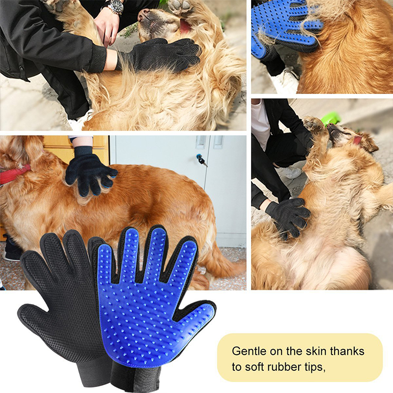 Silicone Pet Dog Cat Grooming Gloves Pet Cat Massage Glove Hair Brush Shower Comb Dog Bath Deshedding Cleaning Tool Dropshipping