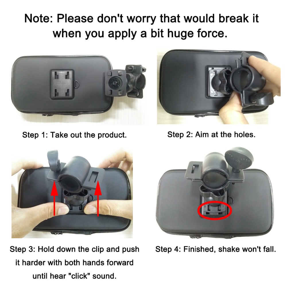 Waterproof Motorcycle Phone Holder For iPhoneX 8 7 6s Bike GPS Holder Armor Phone Bag For iPhone6s Plus Support Telephone Moto