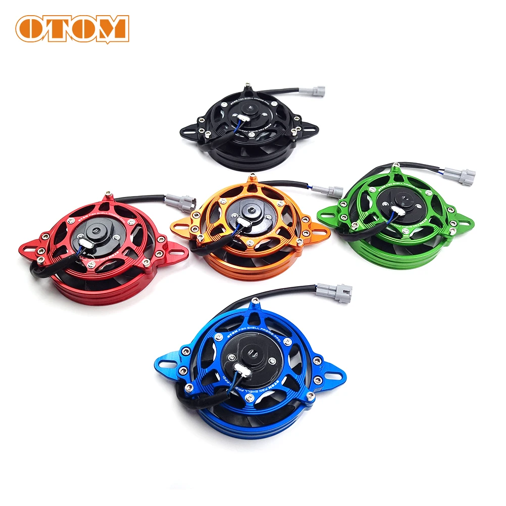 OTOM 200cc 250cc 300cc Motorcycle Cooling Fan 120mm Dirt Pit Bike Motocross ATV Quad Oil Cooler Water Radiator Electric 12V