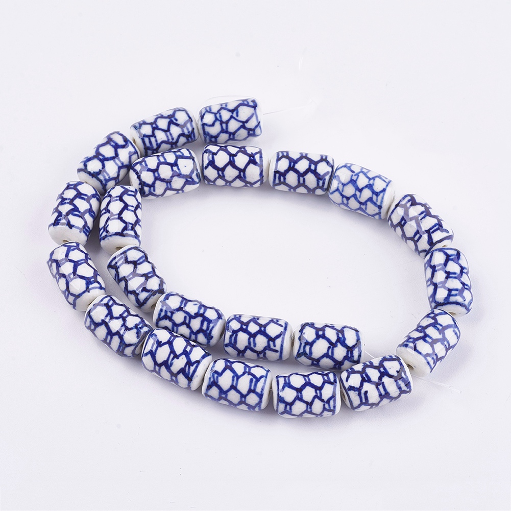 10/20Pcs Handmade Chinese Blue and White Porcelain Beads Flower Pattern Ceramic Clay Bead For Bracelet DIY Craft Jewelry Making
