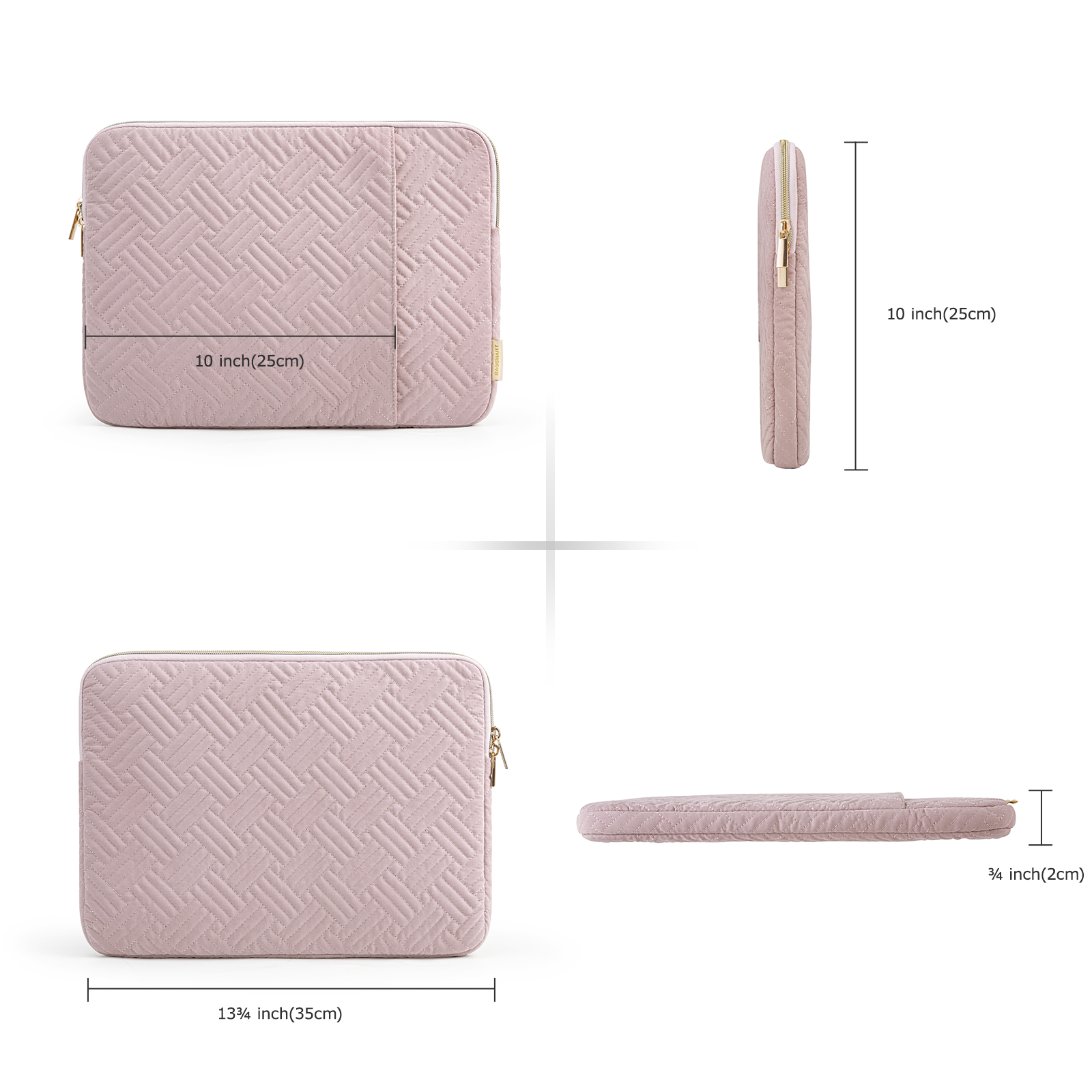 BAGSMART Laptop Sleeve Laptop Cover 13.3 inch Notebook MacBook Pro 14 inch Computer Water Repellent Protective Case with Pocket