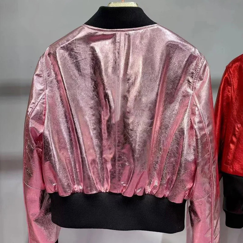 Spring Autumn Genuine Leather Jackets Real Leather Coats Women Jackets Female Sheep Leather Outwear FG5439 240408