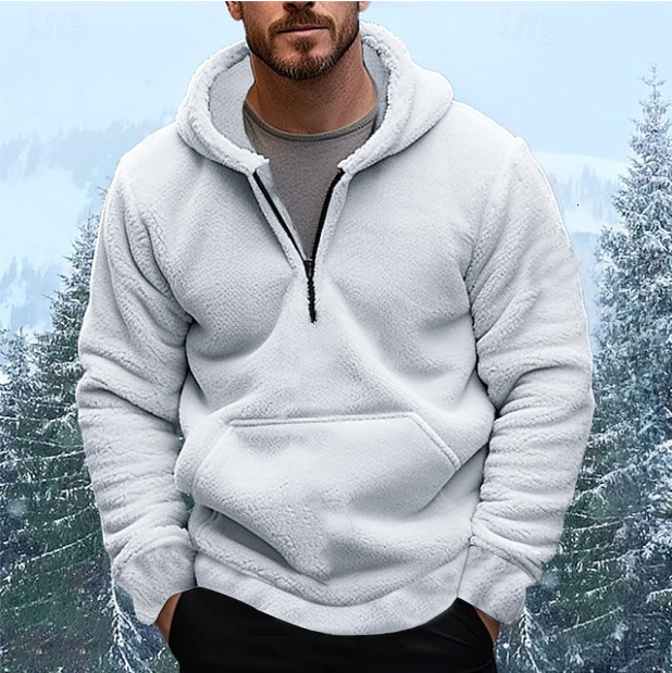 Designer's new autumn and winter casual plus size hooded sweatshirt, men's coral fleece fashionable warm jacket