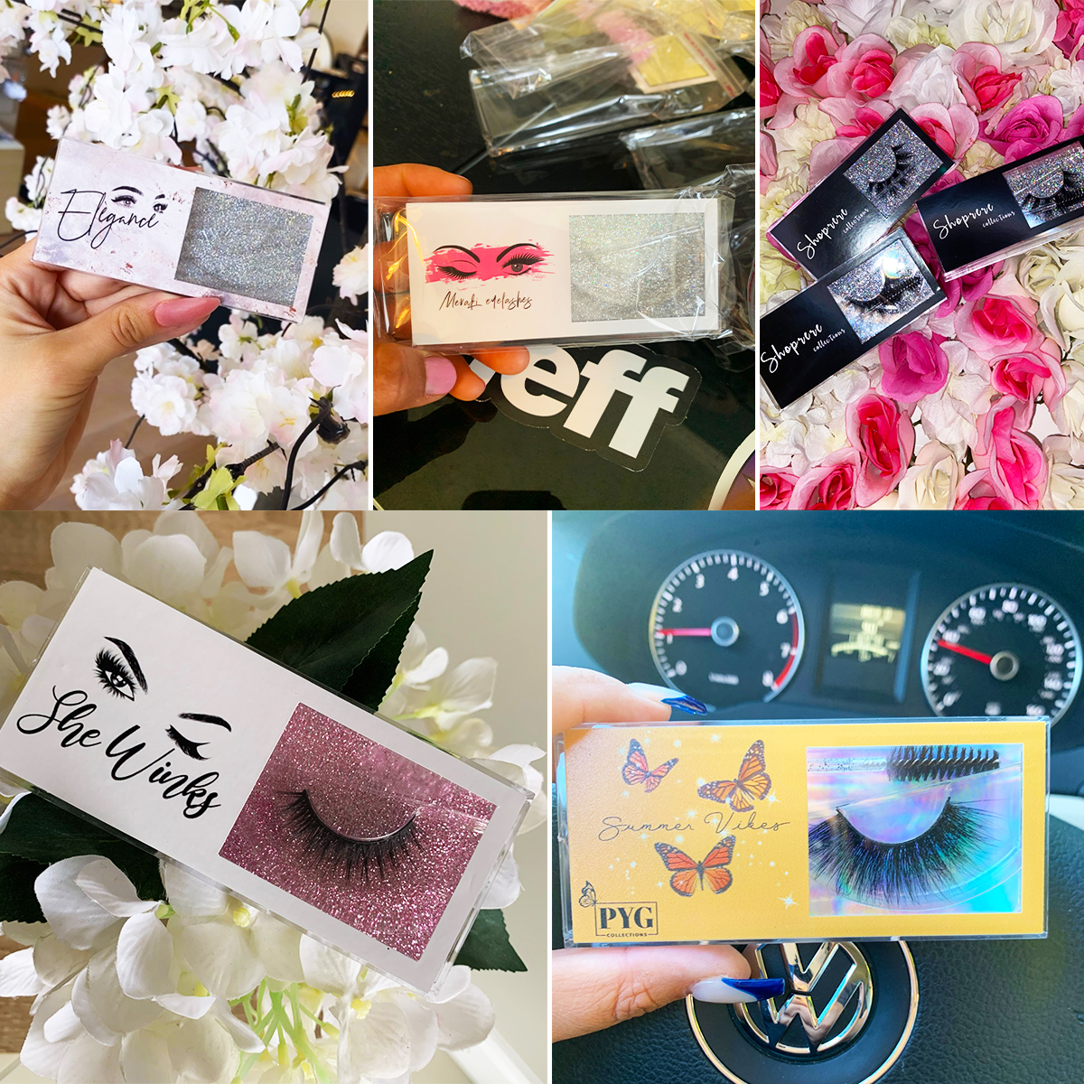 Wholesale Eyelash Boxes Package CustomizeLash Packaging Case Own Brand Sliding Wholesale 3d False Mink Lashes Plastic Box Makeup