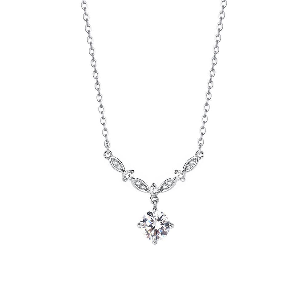 2024 Choucong Elegant Lover Pendant Luxury Jewelry Genuine 100% S925 Sterling Silver Round Cut Moissanite Diamond Stunning Party Women Wedding Clavicl