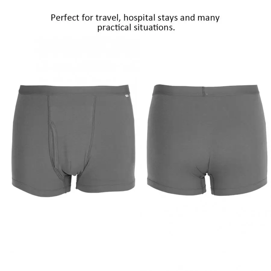 Adult Diaper Men's Washable Incontinence Shorts Open Underwear Adult Patient Reusable Breathable Pant Diaper for Travel Hospital