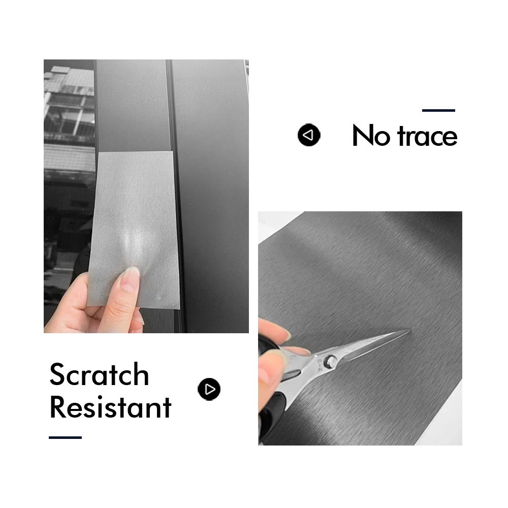 Vinyl Wrap Matt Brushed Aluminum Vinyl Wrap Film Waterproof PVC Vehicle Sticker Air Release Grey Matt Brushed Car Accessories