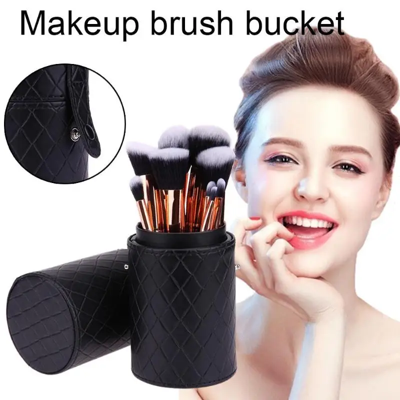 dfbdc Holder Makeup PU Leather Storage Cosmetic Cup Case Box for Brush Pen Make up opslag houder