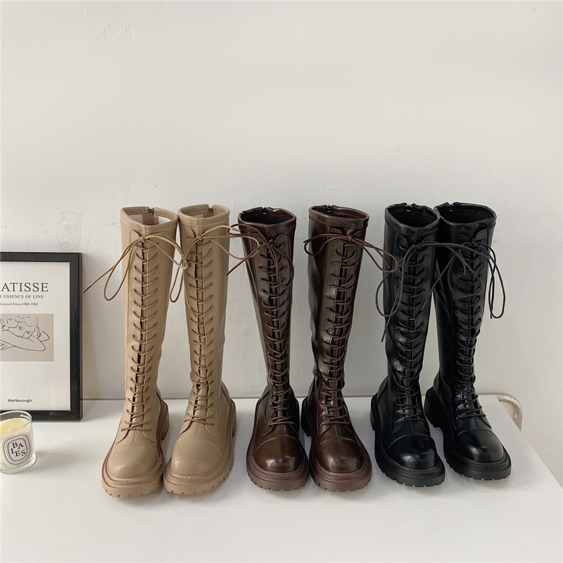 Women's Shoes Mid Calf Boots Boots-Women Thigh Heels High Sexy Round Toe Rock Autumn 2021 Lolita Low Over-the-Knee Ru ce83 -Women