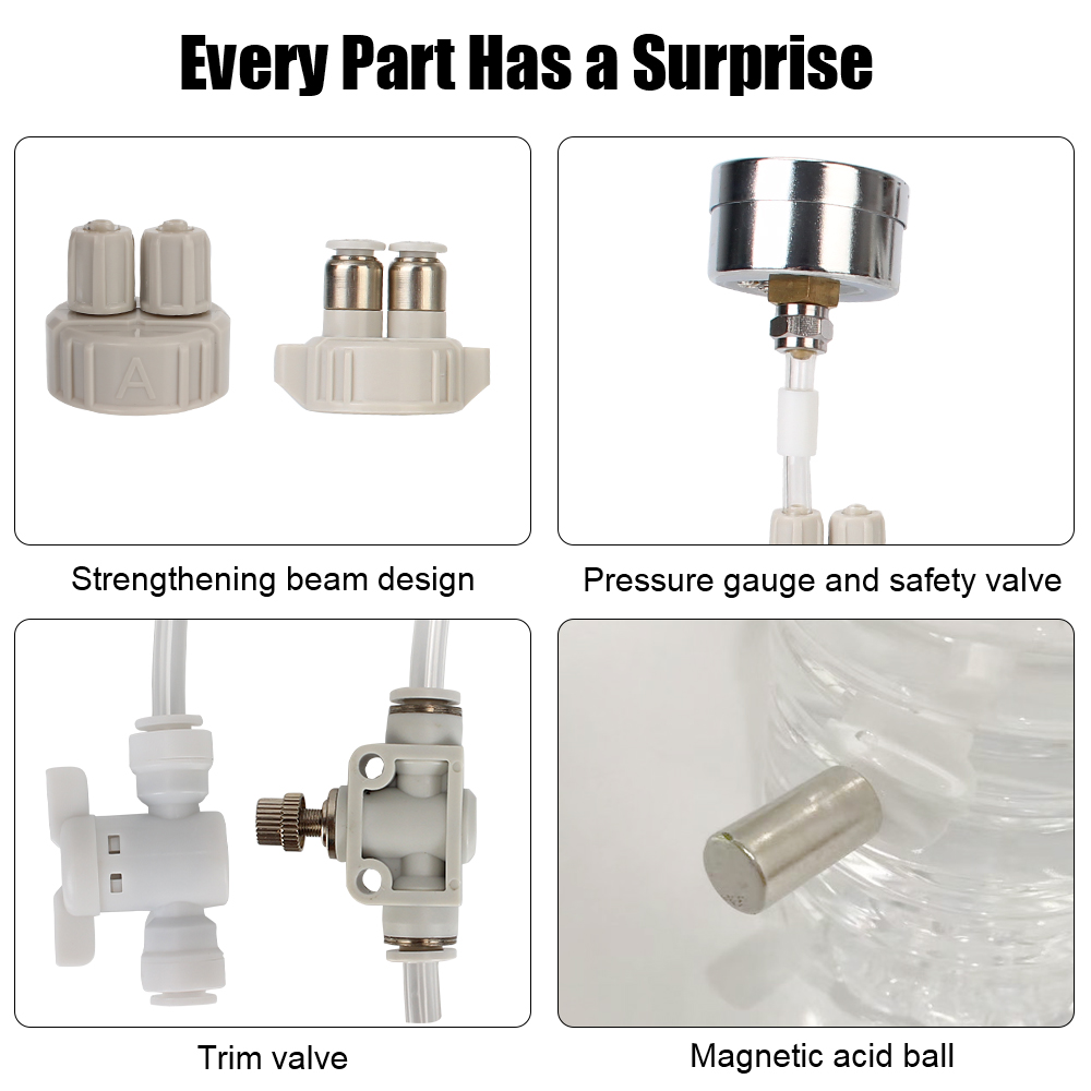 With Pressure Air Flow Device For Fish Tank Water Grass Aquarium Supplies CO2 Generator System Kit DIY CO2 Valve Diffuser