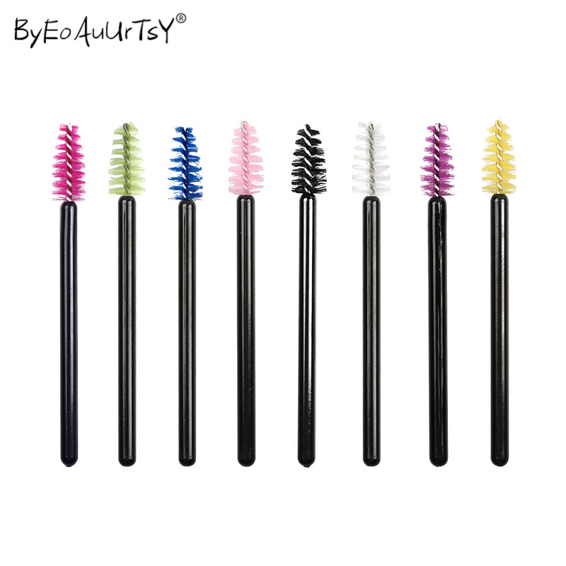 b f Disposable Eyelash Brushes Micro Pcs Pack Mascara Wands Applicator Wand Brush Comb Spoolers Makeup Tools Kit