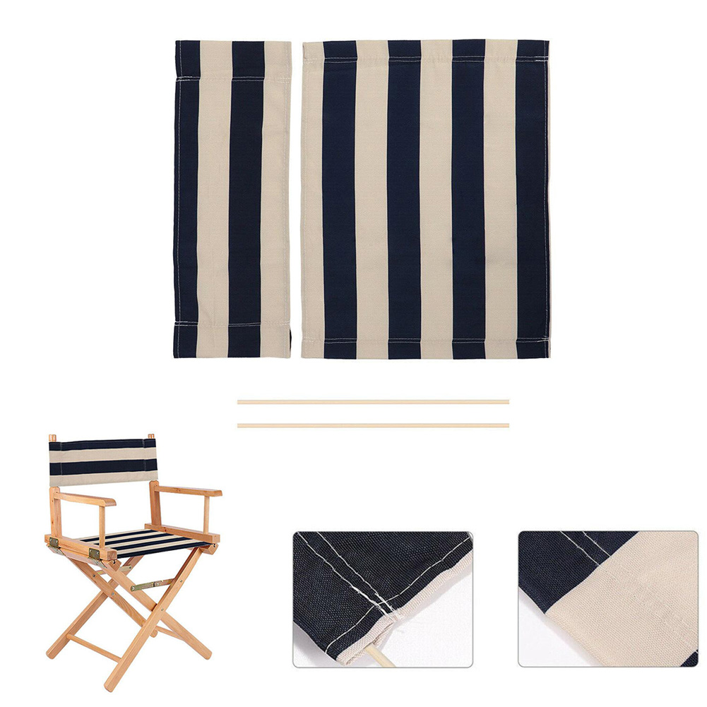 1/2Set Directors Chairs Replacement Canvas Cover Casual Seat Kit For Cross Folding Seat Home Outdoor Garden Chair Canvas Replace