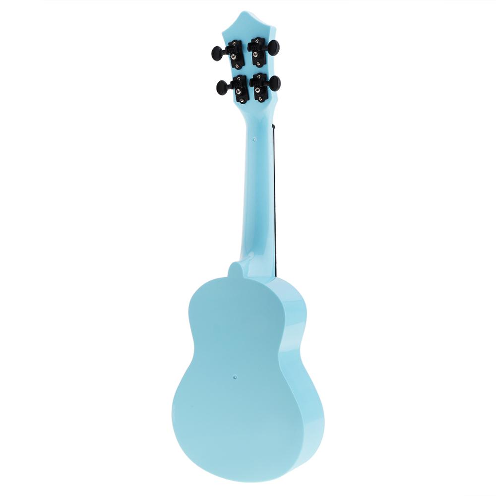 Ukulele 21" Soprano Ukulele 4 Strings Acoustic Colorful Hawaiian Guitar Musical Stringed Instrument for Beginners