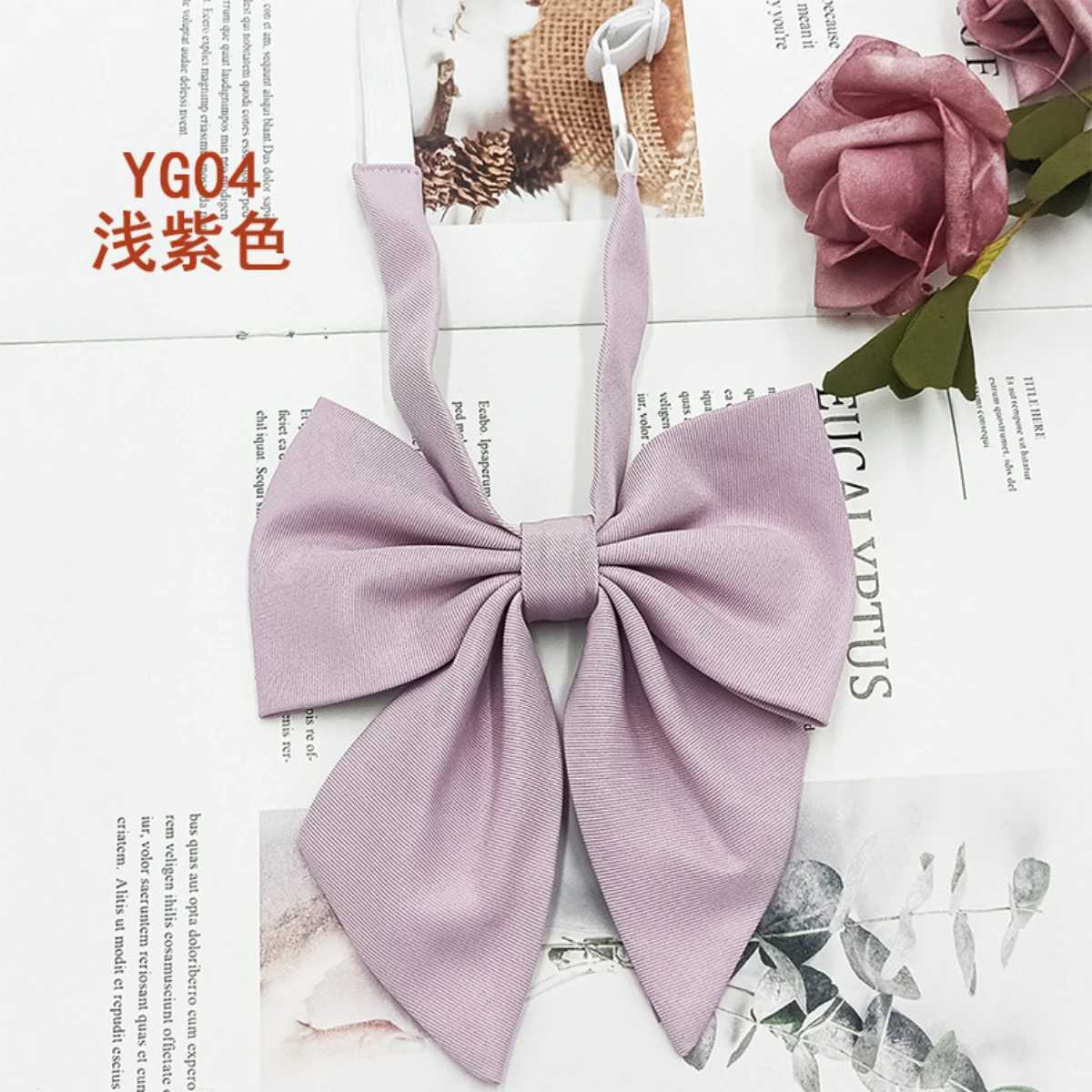 Students Red Solid Bowtie Cotton Bow Tie for Women Uniform Collar Butterfly Cravats Girls Bowties JK Shirt Dr Neck Wear TiesX241109