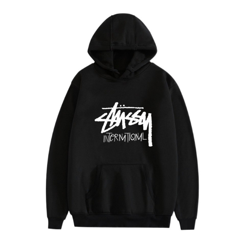 Designer hooded sweatshirt pullover casual loose long sleeved unisex autumn/winter