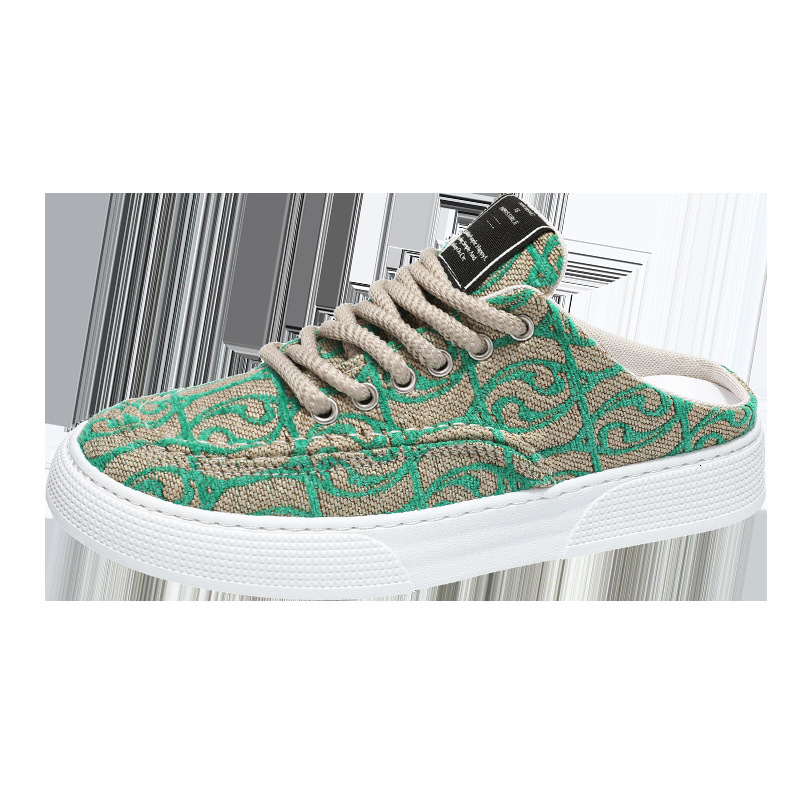 2025 New Canvas Multi Functional Summer Trendy Shoes Outdoor Breathable Casual Cloth Shoes Lazy Heerless Semi Trailer Shoes Men's Fashion Shoes