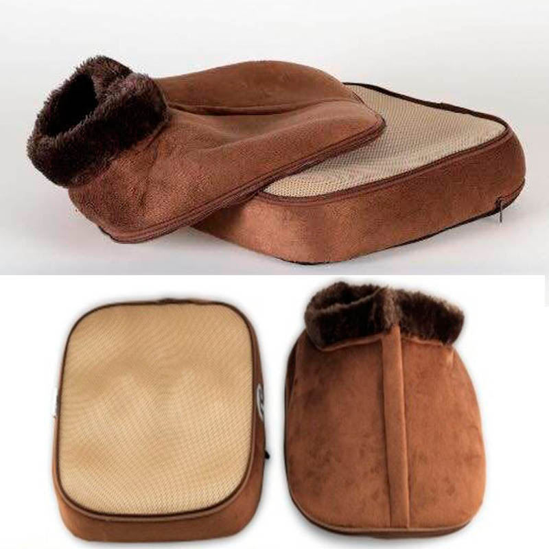 US EU Electric Heated Foot care Warmer Heater V Unisex Feet Massager Big Slipper Heat Warm Massage Shoes