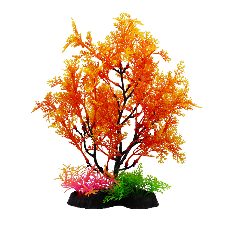 1pc Artificial Aquarium Plants Decoration Large Lifelike Plastic Underwater Aquatic Water Plants Weeds Fish Tank Viewing Decor