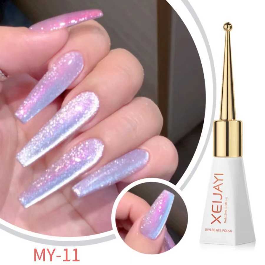 Nail Gel XEIJAYI magnetic gel purple reflection flash cats eye gel polishing semi permanent nail polish UV Venalisa for ergonomics Q241109