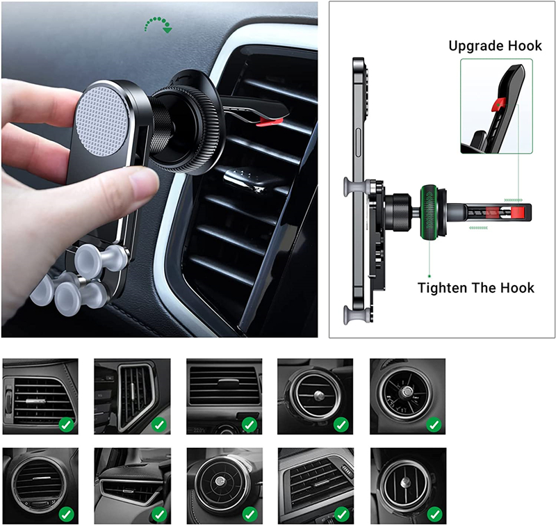 Auto Gravity Metal Car Air Vent Phone Holder Case for Samsung Galaxy Z Fold 2 3 4 S21 S22 S23 Plus ZFold Fold4 Fold3 Stand Cover