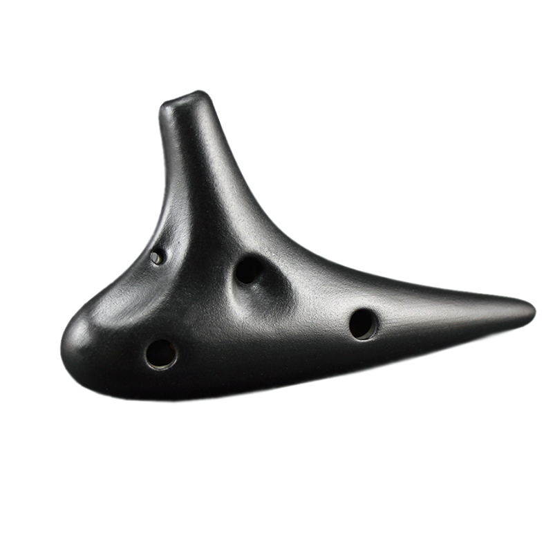 TNG Ocarina 12 Holes Black Pottery Porcelain Professional Alto Soprano C F Musical Instruments handmade Dolomite Ceramics Taiwan