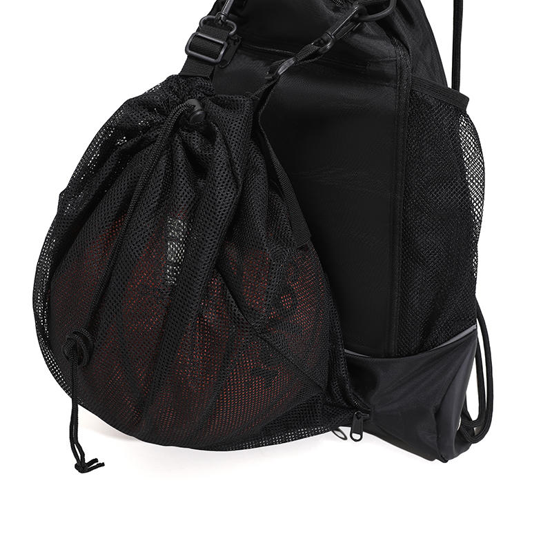 Drawstring Basketball Backpack For Boys, Foldable Soccer Backpack Gym Bag Sackpack Sports Sack With Detachable Ball Mesh Bag For