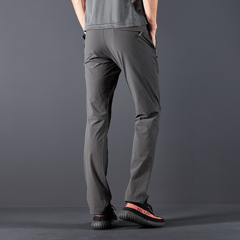 Men's Spring Summer Thin Quick Dry Pants 4XL Large Size Loose Stretch Straight Trousers Breathable Outdoor Hiking Sports Pants