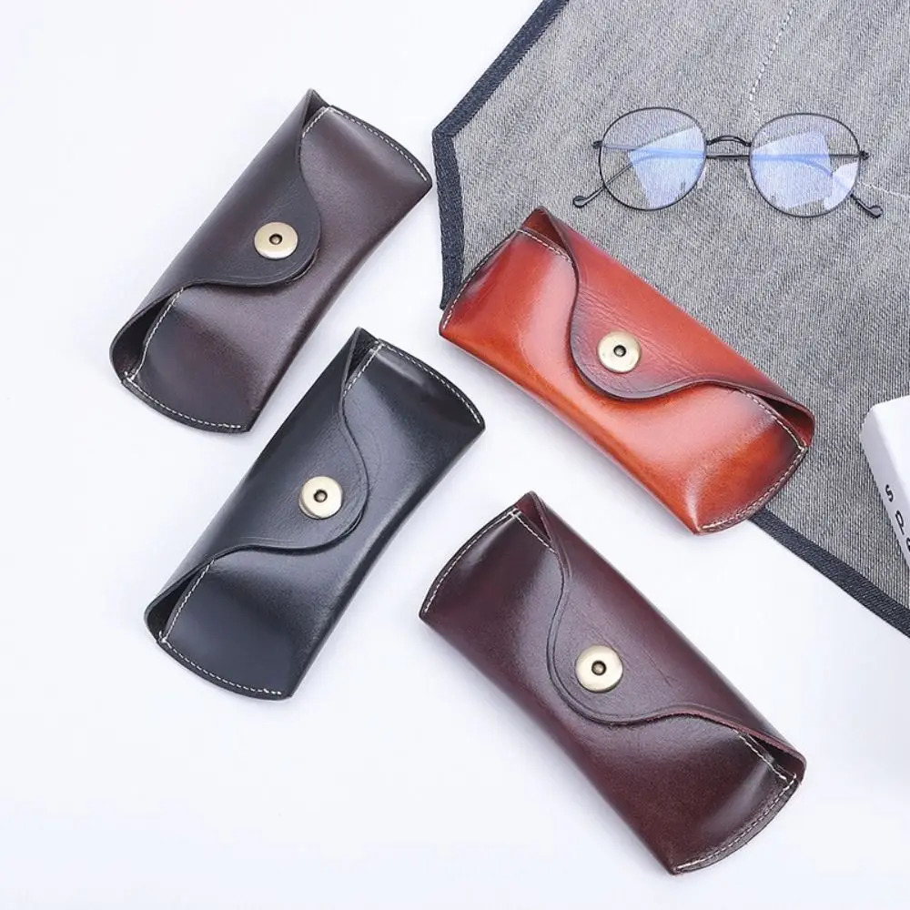 Leather eyeglass bag for glasses high-quality handmade goggles with glasses sunglasses protective cover 241108CJ