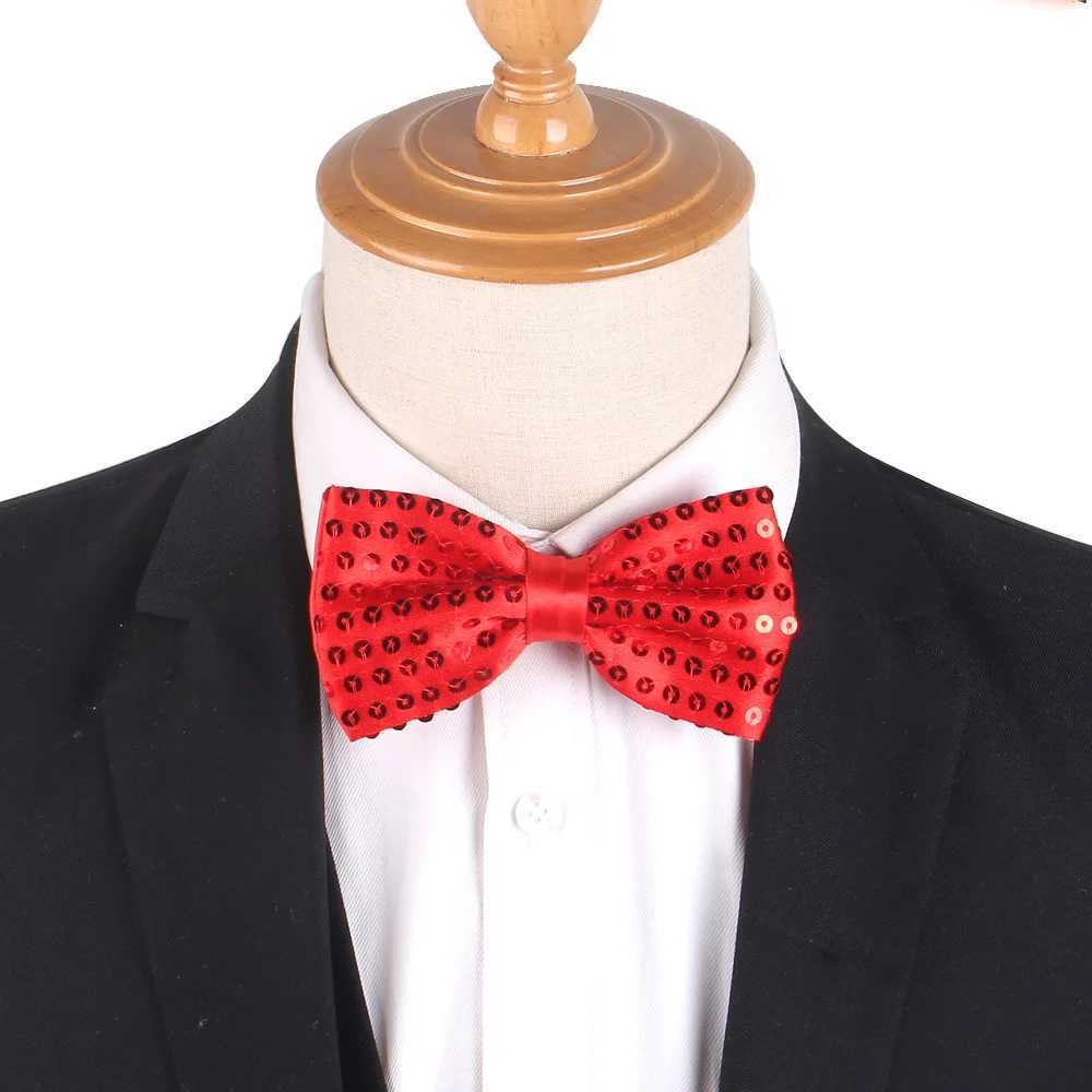 Fashion Bow Tie Men Women Classic Sequins Bowtie For Wedding Party Bowknot Adult Mens Bowties Cravats Yellow TieX241109