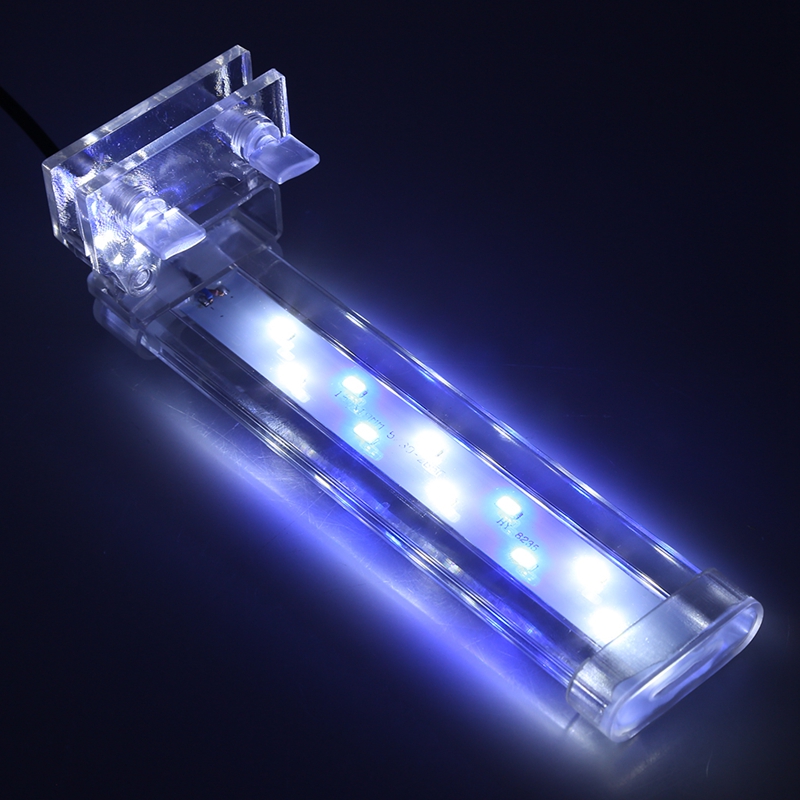 LED Aquarium Clamp Light Clip on Fish for Tank Lamp White & Blue Lighting Perfect for Aquatic Plants Fish Growth