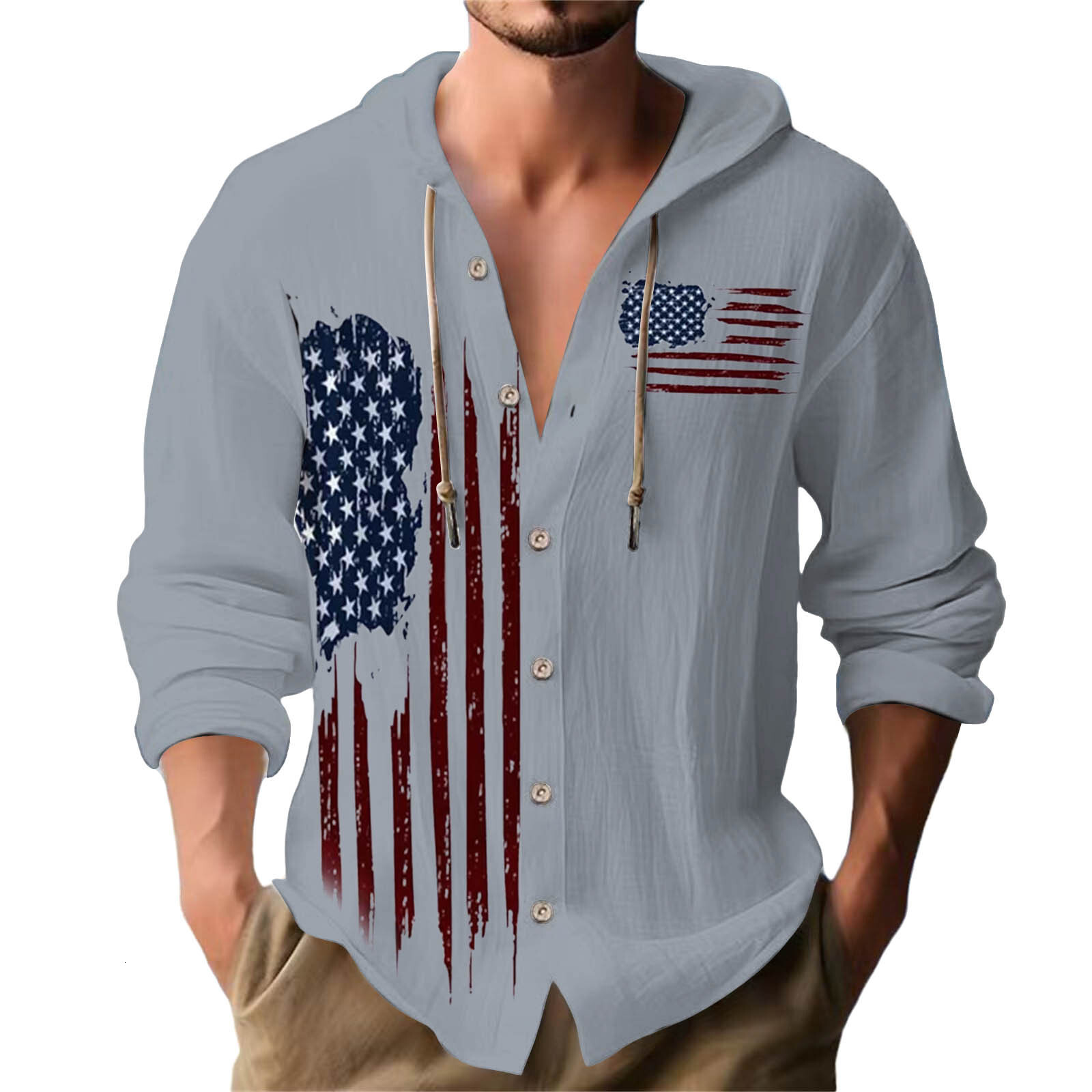 Designer's new autumn fashion printed men's hooded sweatshirt