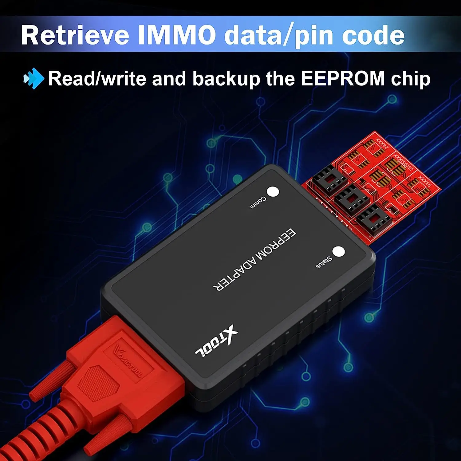XTOOL EEPROM Adapter Key Programmer Read PINCODE Immobilizer Reader X100PAD3 X100MAX IK618 EZ400PRO D7 D8 D9 IP616 IP819 A80PRO