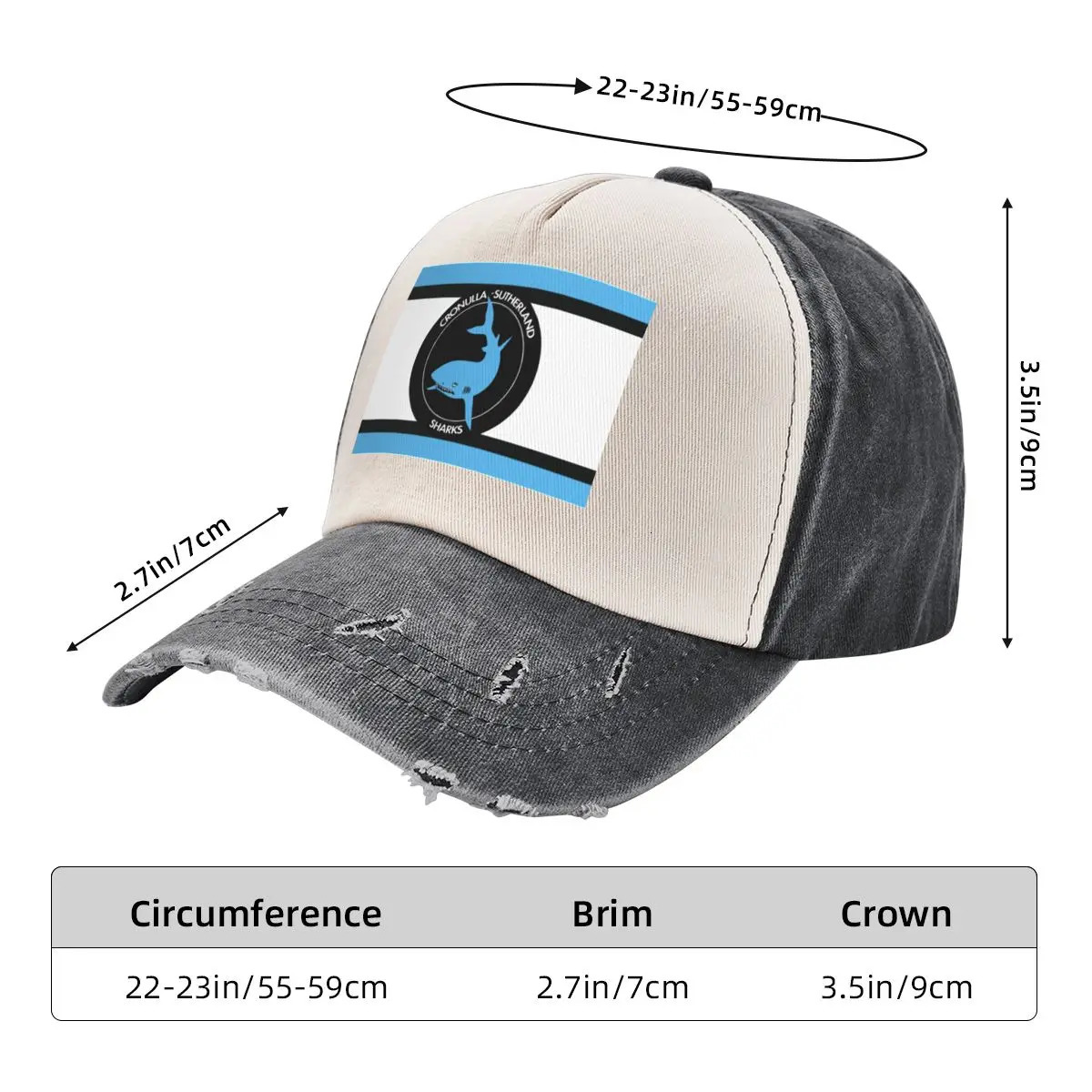 Cronulla Sharks Old Baseball Cap Custom Ball funny hat Cosplay For Women Mens 240410