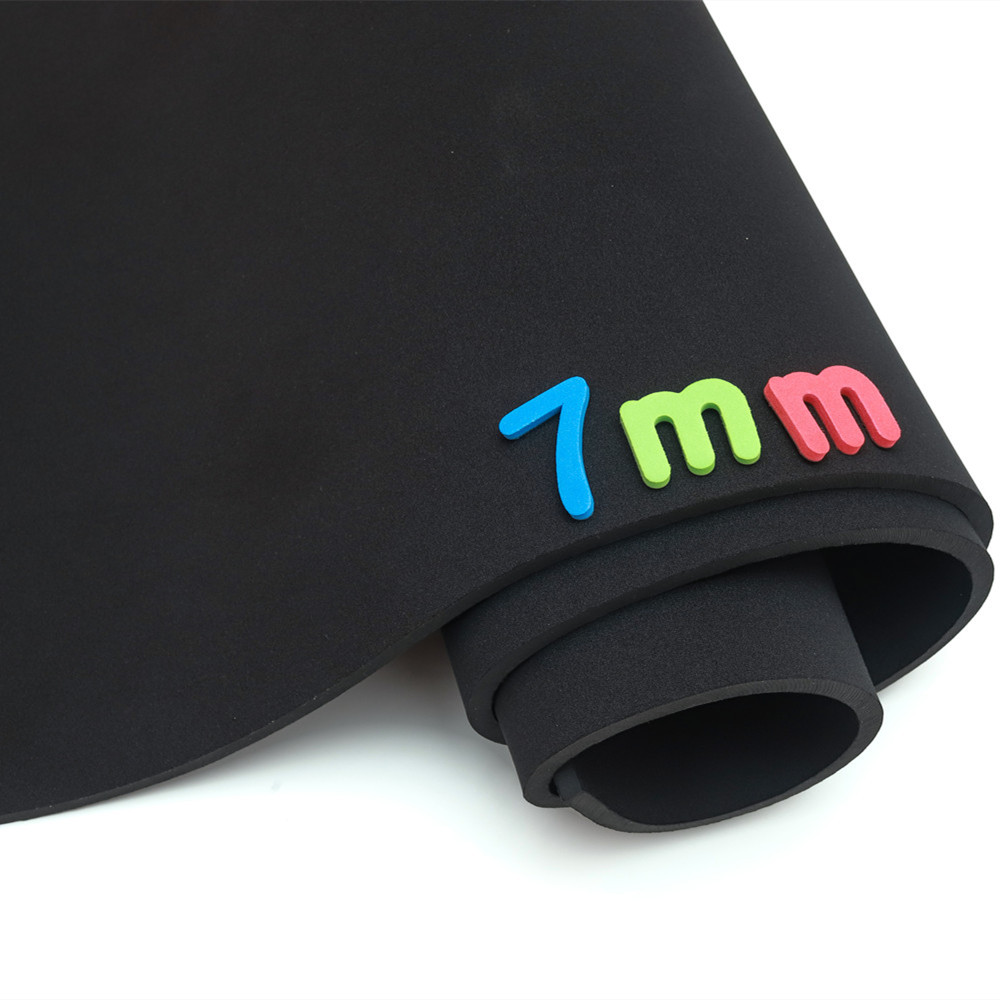 7mm Thick Black SBR Neoprene Fabric Fabric Sewing Rug Pad Backpack Waterproof Windproof Diving Shockproof