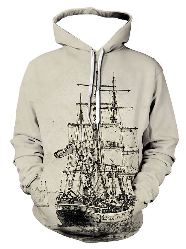 Designer's new 3D with digital printing for men's street sports fashion trend hoodie