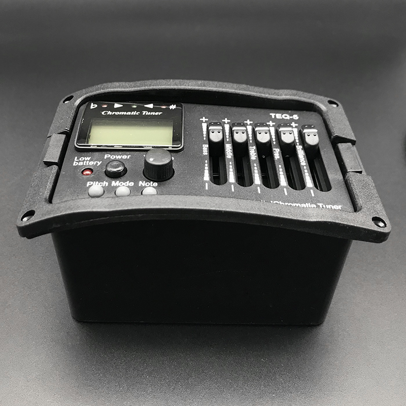 10Set 5 Band Acoustic Guitar Preamp EQ Equalizer TEQ-5 Classical Acoustic Guitar Amplifier Digital Chromatia Tuner Piezo Pickup