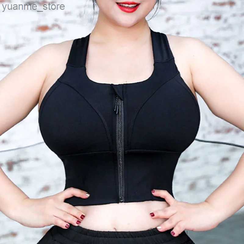 Yoga Outfits Cloud Hide Big Breast Sports Bra High Support S-5XL Underwear for Ladies Women Fitness Yoga Tank Top Plus Size Running Shirt Y240410
