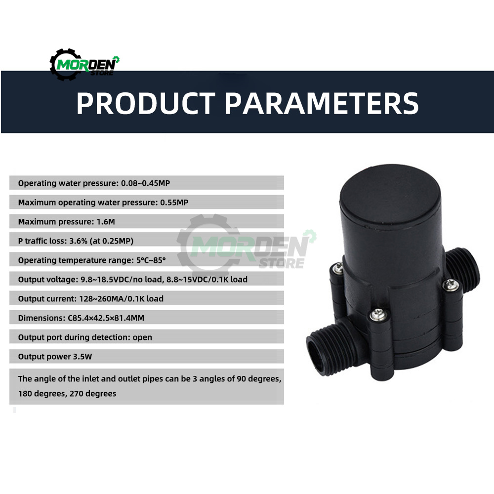 DC 9.8V-18.5V Mini High Power Hydroelectric Turbine Water Flow Generator Electric Hydroelectric Hydro Generator Power Supply