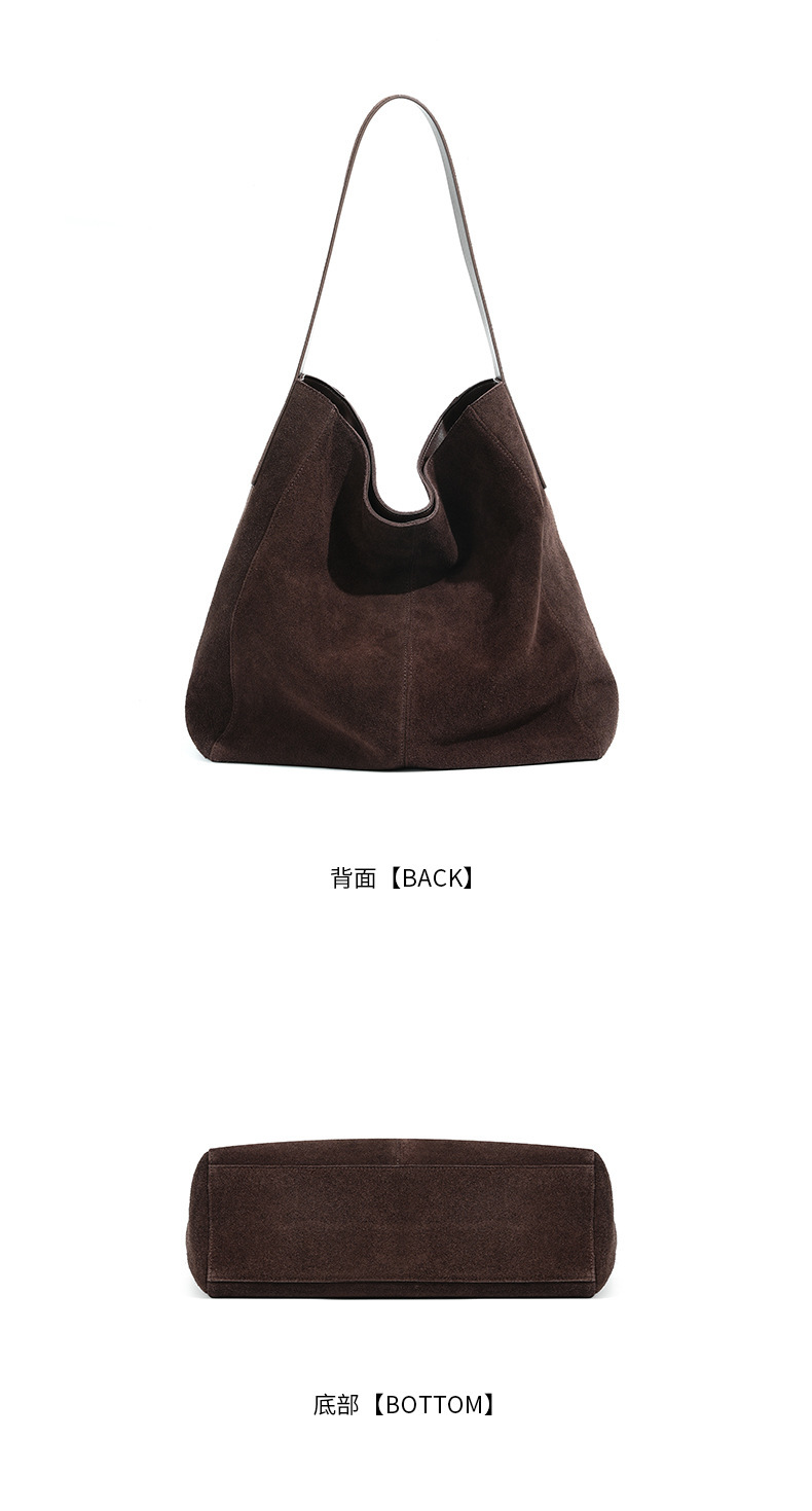 Customized For Individuals Large Capacity Winter Tote High Class Matte Suede Wool Women Handbag Coffee Kakhi Travel Shoulder Bag Hasp